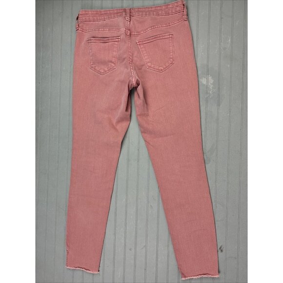 Universal Thread Size 4 27 Womens Jeans Mid Rise Skinny Faded Red Raw Ve… - Picture 5 of 5